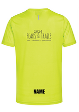 Peaks & Trails unisex short sleeve running tee - Lime