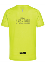 Peaks & Trails womens short sleeve running tee - Lime