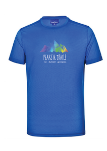 Peaks & Trails unisex short sleeve running tee - Blue