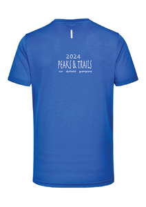 Peaks & Trails unisex short sleeve running tee - Blue