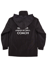SEYMOUR JUNIOR NETBALL LONGLINE JACKET WITH POLAR FLEECE LINING - COACH