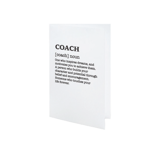 Card - Coach noun