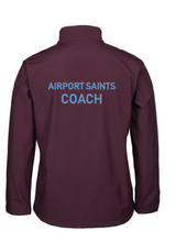 AIRPORT SAINTS NETBALL CLUB COACH'S SOFT SHELL JACKET