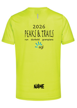 Peaks & Trails womens short sleeve running tee - Lime
