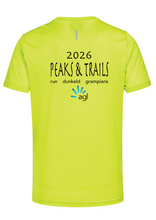 Peaks & Trails womens short sleeve running tee - Lime