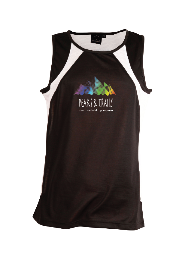 Peaks & Trails womens singlet - Black