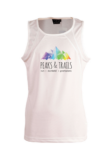 Peaks & Trails womens singlet - White