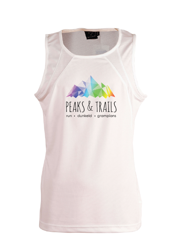 Peaks & Trails unisex singlet - White
