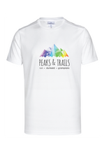 Peaks & Trails unisex short sleeve running tee - White