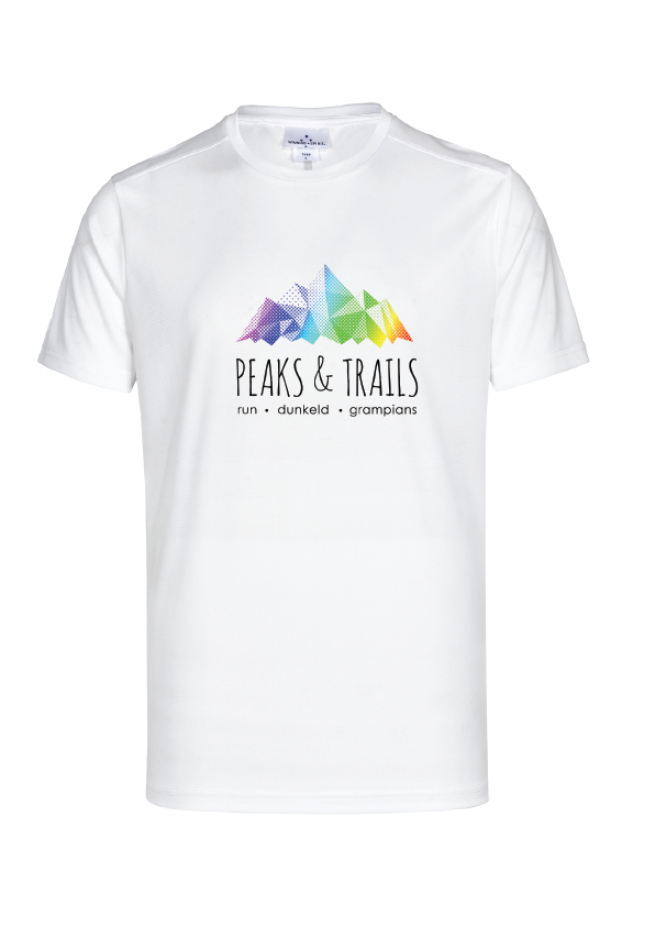 Peaks & Trails womens short sleeve running tee - White