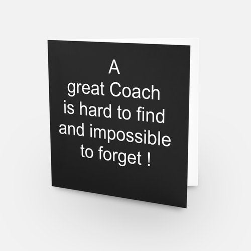 Card - A great Coach