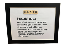 Coach - Scrabble tile art unframed print