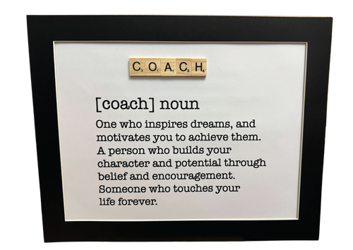 Coach - Scrabble tile art unframed print