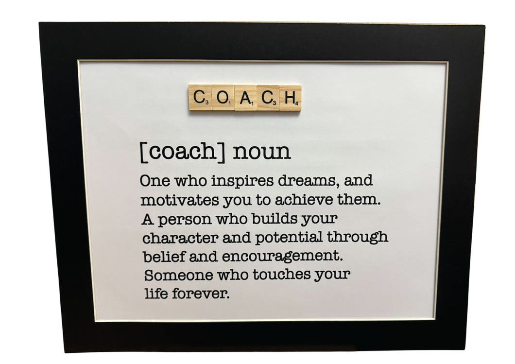 Coach - Scrabble tile art unframed print