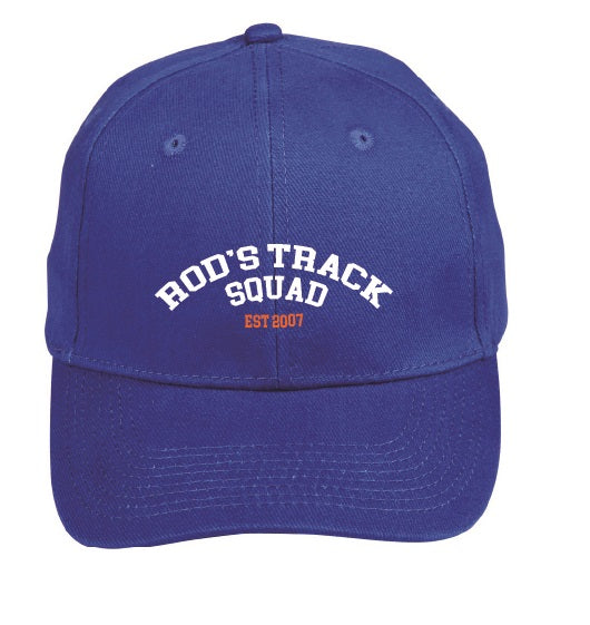 ROD'S TRACK SQUAD - Peak Running Cap - Royal ** available to order now**