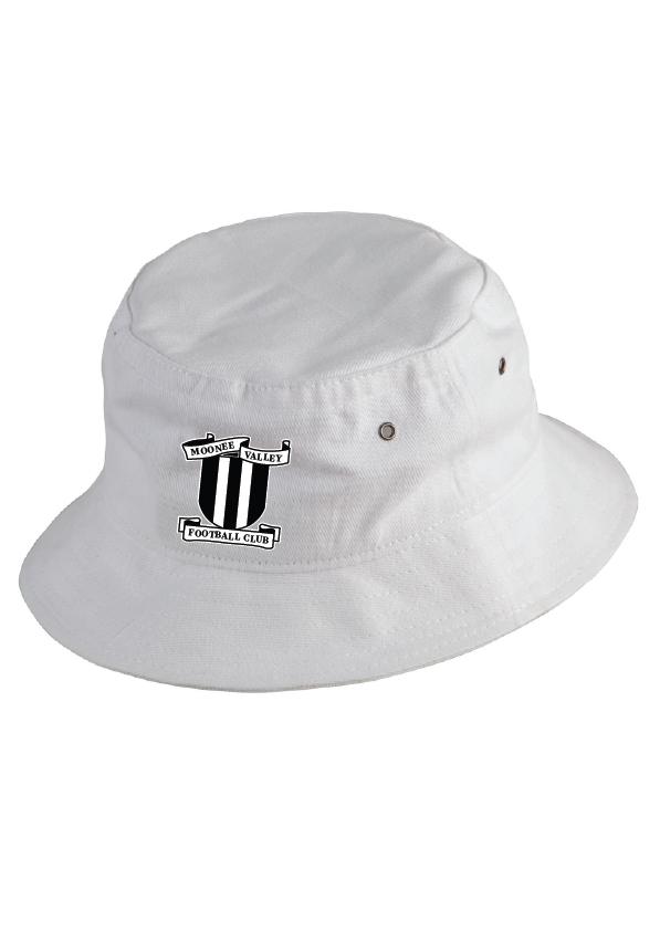 Moonee Valley soft cotton bucket hat - white