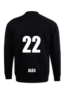 MVFC Traditional crew neck sweat top Black -  OPTIONAL CUSTOM NAME