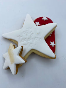 "Best Teacher Ever" Christmas Vanilla Cookie Gift Bag - Star White