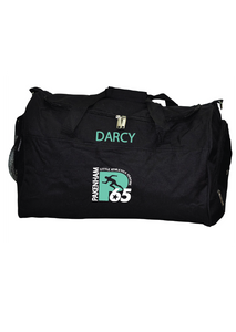 Pakenham Little Athletics club gear bag with custom name