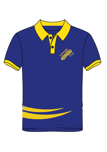 Hamilton Running Club Sublimated Polo Shirt ** optional custom name extra **