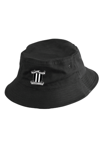 Mooney Valley logo soft cotton bucket hat - black