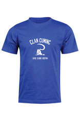 CLAN CUMING TEE  HAND & SICKLE - Royal Blue with optional custom name