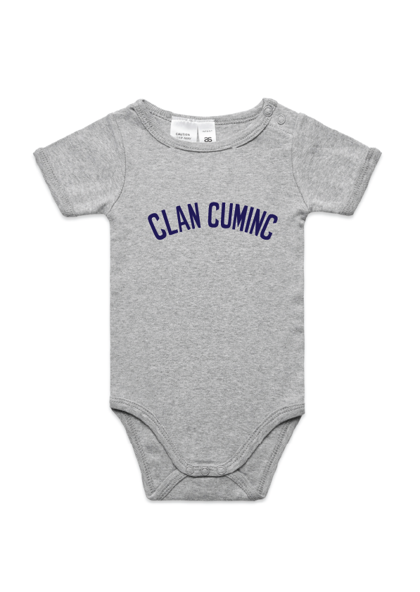 CLAN CUMING GREY MARLE MINI-ME INFANT ONE PIECE